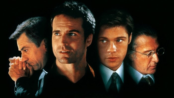 Sleepers movie poster with Robert De Niro, Dustin Hoffman, Jason Patric, Brad Pitt