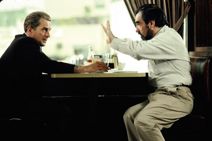 Robert De Niro and Martin Scorsese in Goodfellas