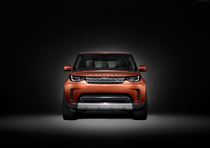 Orange Land Rover Discovery SUV