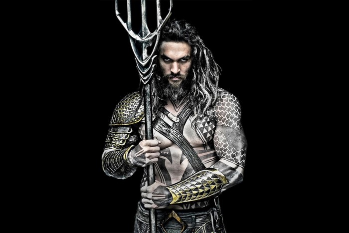 Aquaman holding a trident