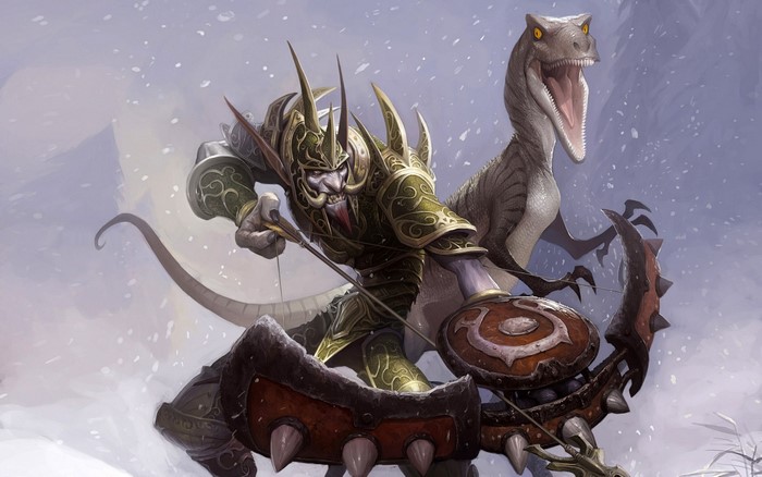 Orc Hunter with Raptor from World of Warcraft