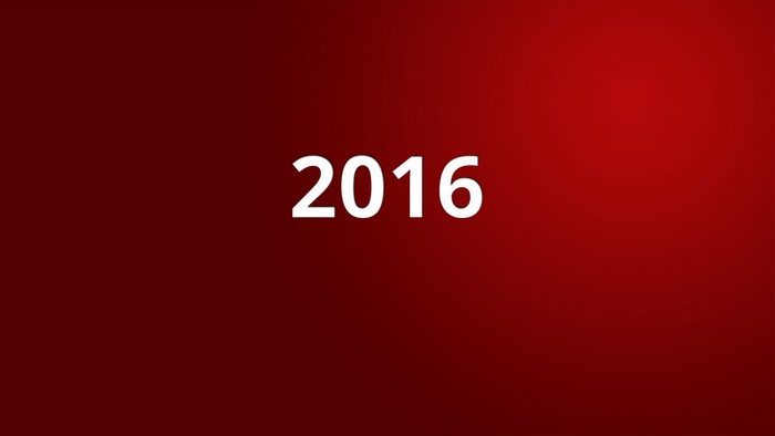 The year 2016 displayed in white text