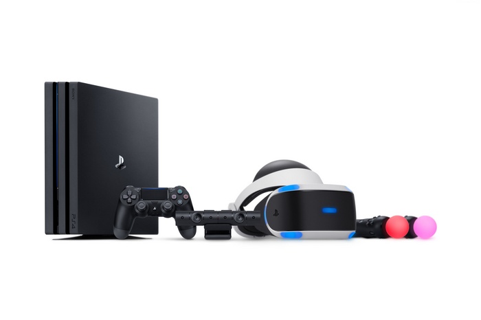 PlayStation 4 Pro with PlayStation VR and accessories