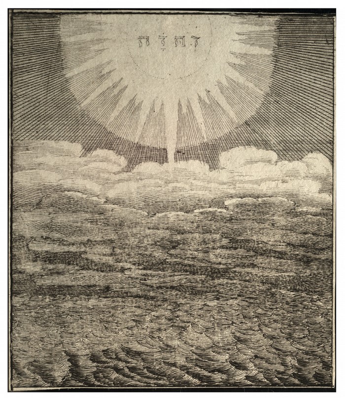 Divine Light Shining Through Clouds Over Water