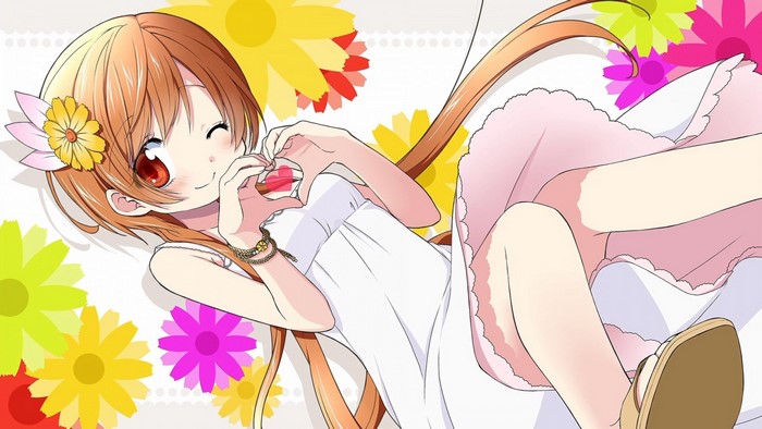 Marika Tachibana from Nisekoi making a heart shape