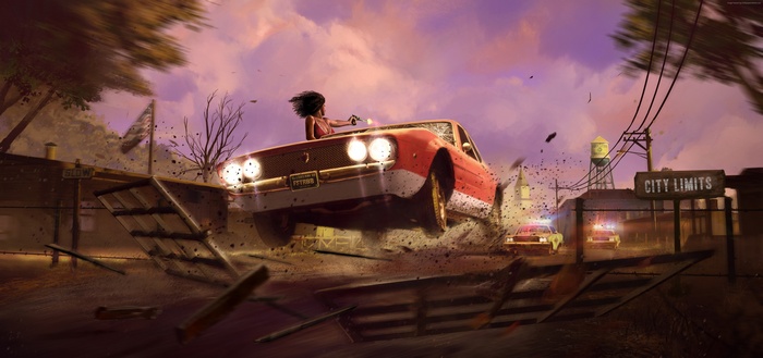 Mafia III - Car Chase with Woman Shooting