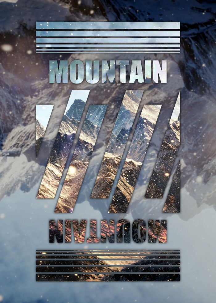 Abstract Mountain Poster Art