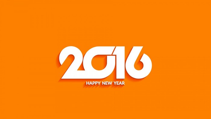 2016 Happy New Year Typography