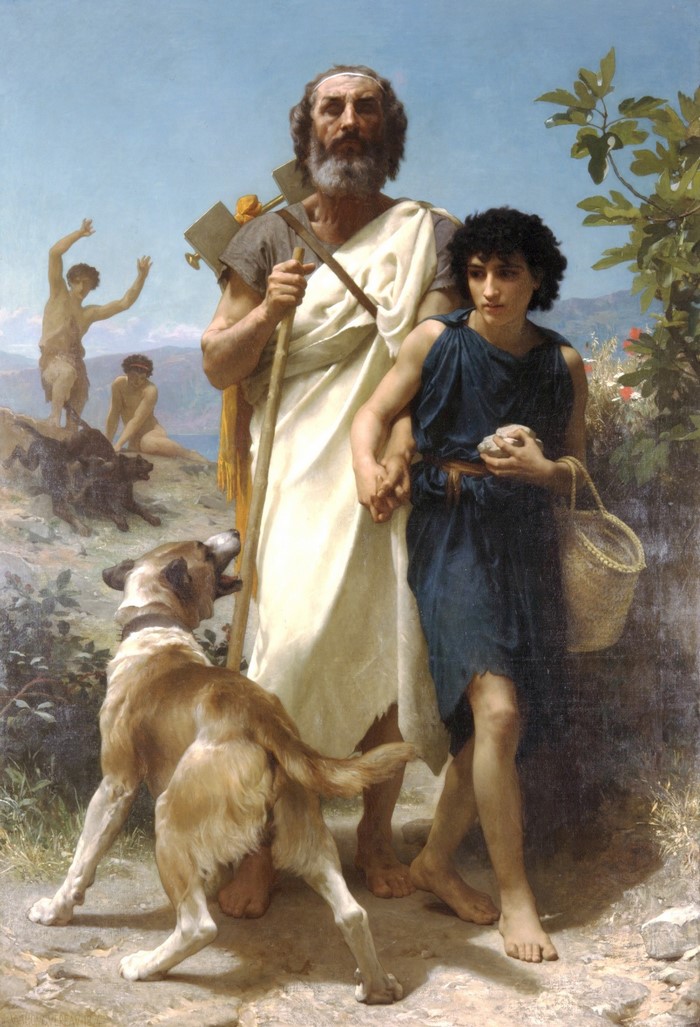 Homer and His Guide by William Adolphe Bouguereau