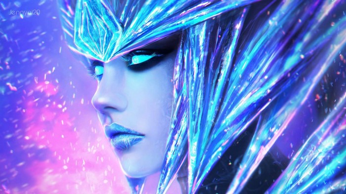 Shyvana from League of Legends, close up