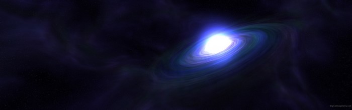 Bright glowing nebula in deep space