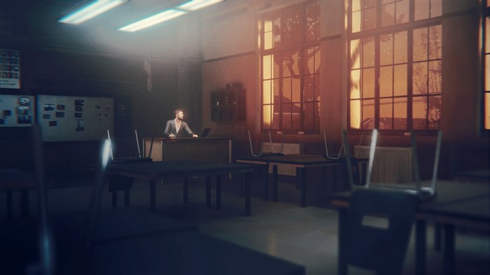 Max Caulfield in a classroom from Life Is Strange