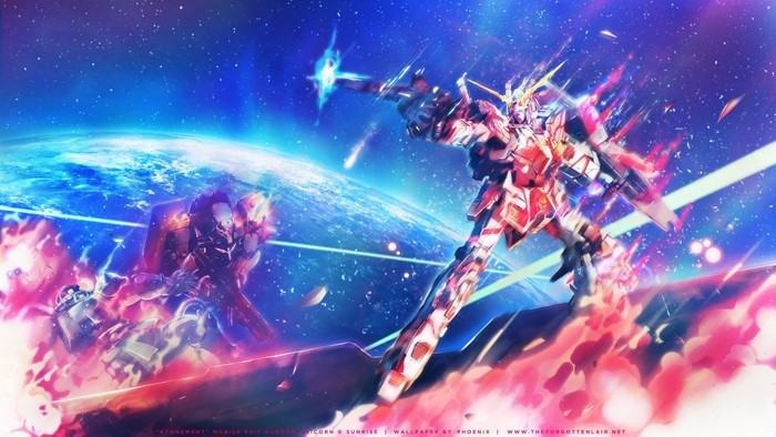 Mobile Suit Gundam Unicorn in Space Battle
