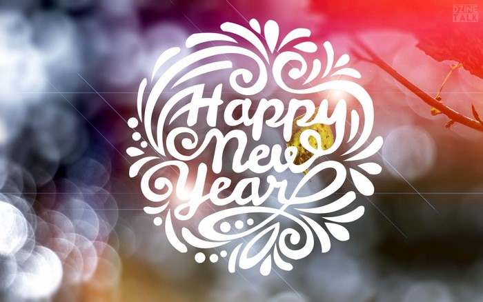 Happy New Year decorative text illustration