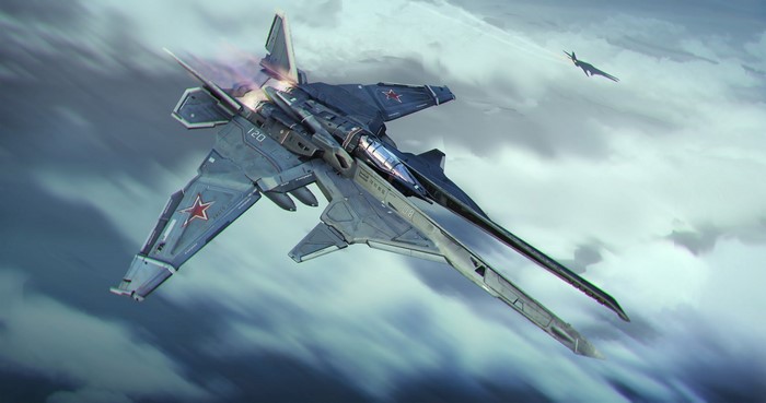 Russian Military Jet Fighter in Flight