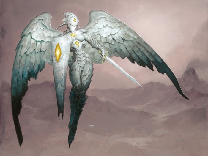 Platinum Angel from Magic The Gathering by Brom