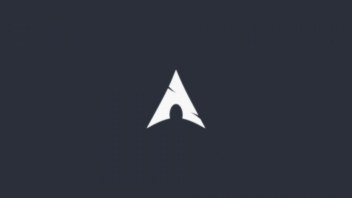 Arch Linux logo on dark background