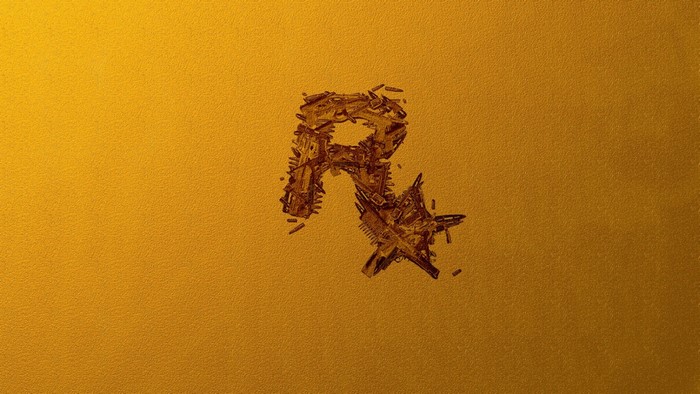 Rockstar Games logo made of bullets
