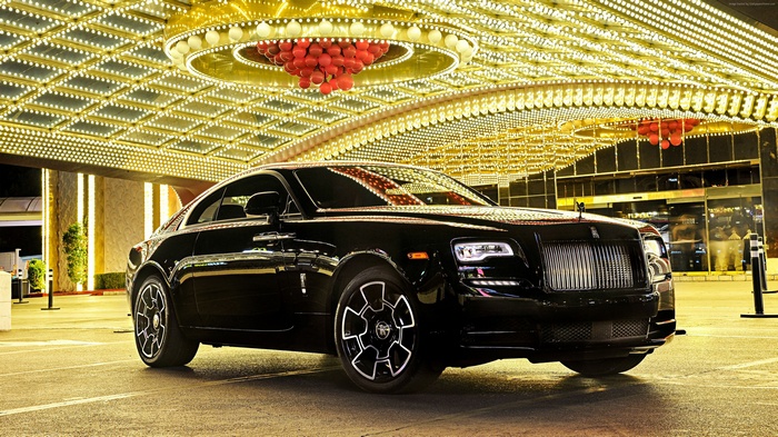 Rolls-Royce Wraith Black Badge at Casino Entrance
