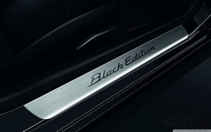 Porsche Black Edition door sill plate