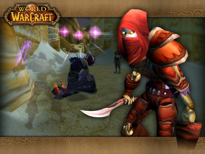 World of Warcraft screenshot with characters fighting