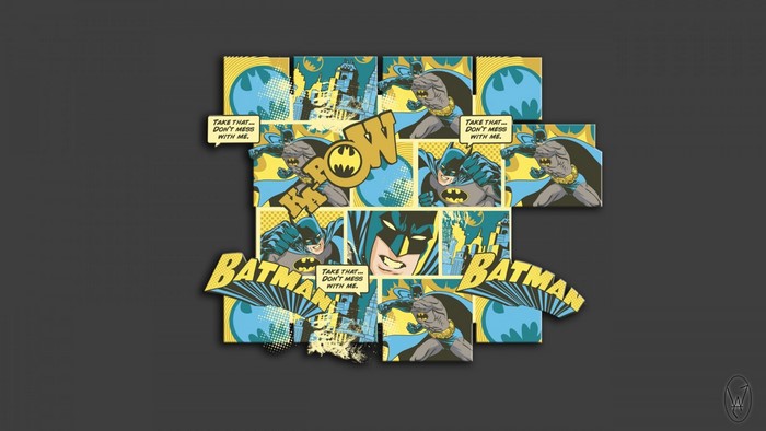 Batman comic book panels with text