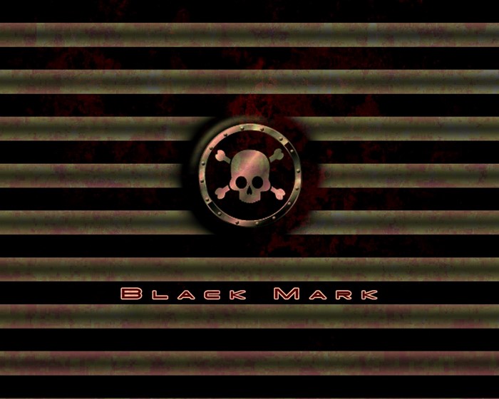 Black Mark Skull and Crossbones Symbol