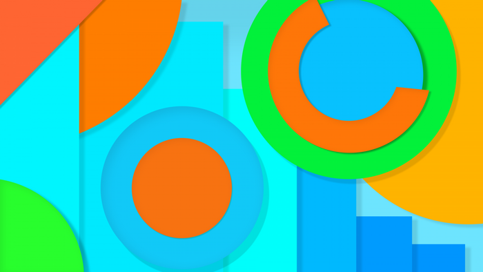 Abstract geometric shapes in material design style