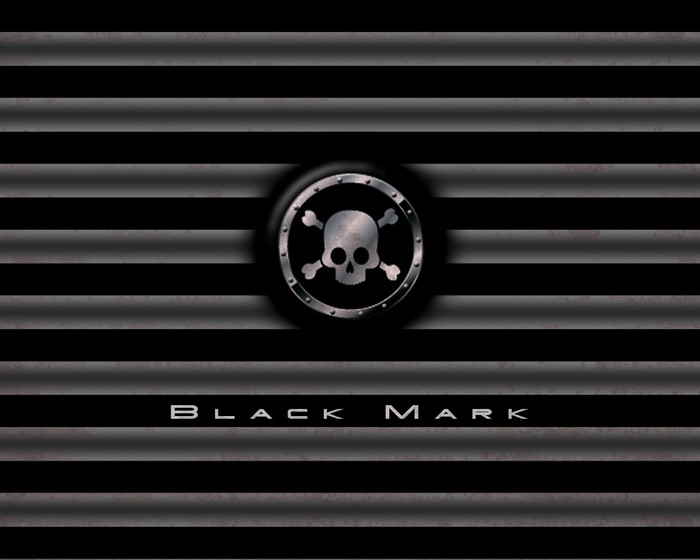 Black Mark Skull and Crossbones Logo