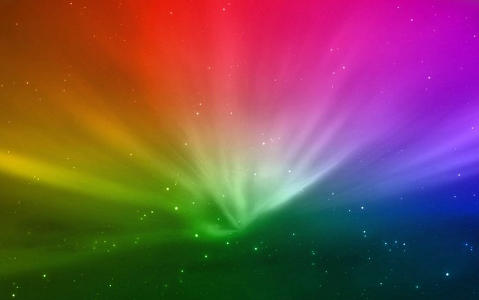Colorful abstract light rays with stars