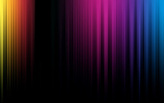 Abstract colorful vertical lines on black background