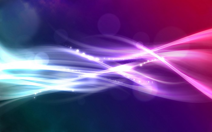 Abstract colorful light waves and bokeh