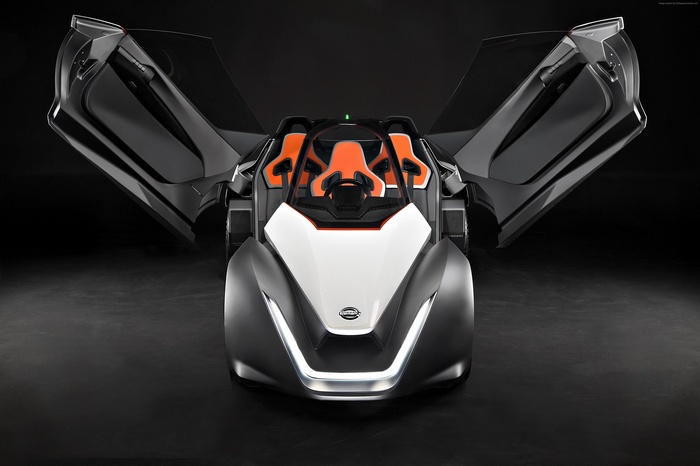 Nissan BladeGlider electric supercar with doors open