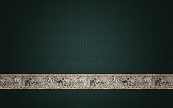 Decorative border with elephants and zebras
