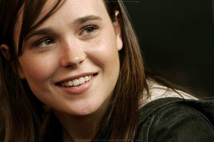 Ellen Page smiling close up portrait