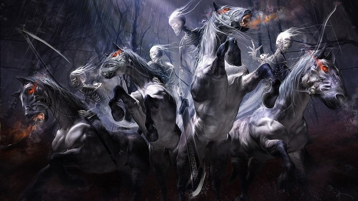 The Four Horsemen of the Apocalypse in fantasy art