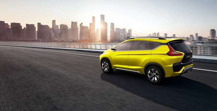 Yellow Mitsubishi XM Crossover Concept Car