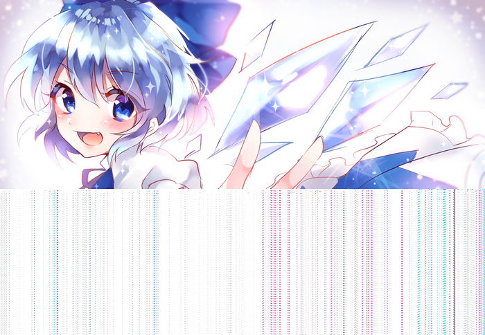 Cirno from Touhou Project with ice wings