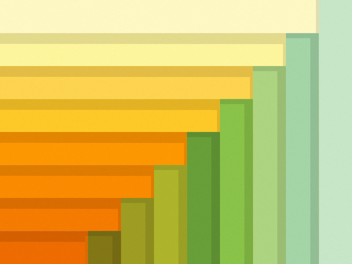 Abstract geometric pattern with yellow and green stripes