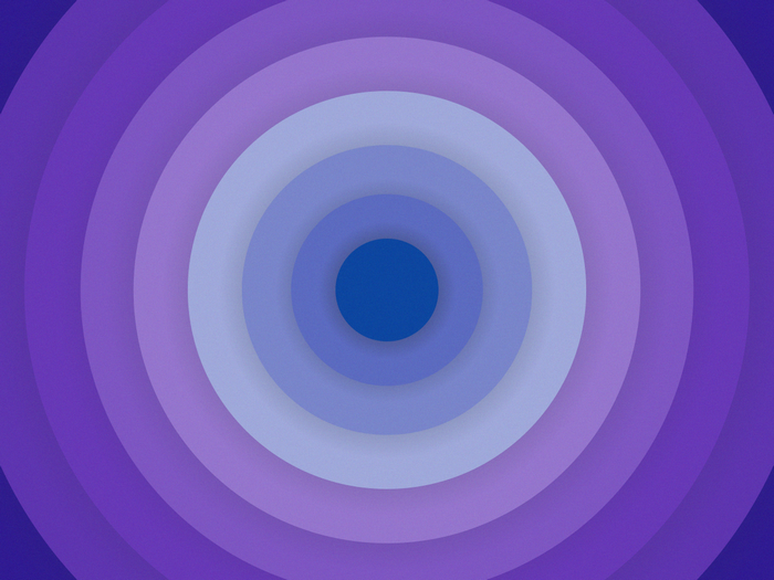 Concentric circles in shades of purple and blue