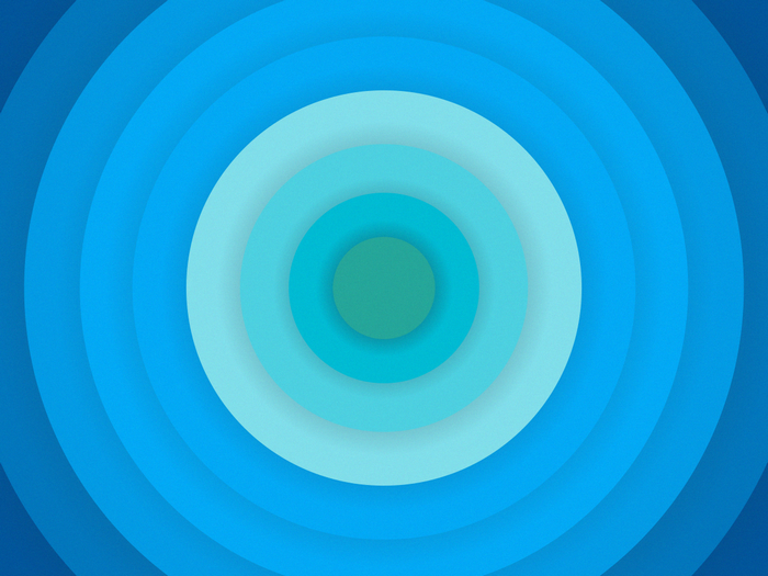 Concentric circles in shades of blue and green