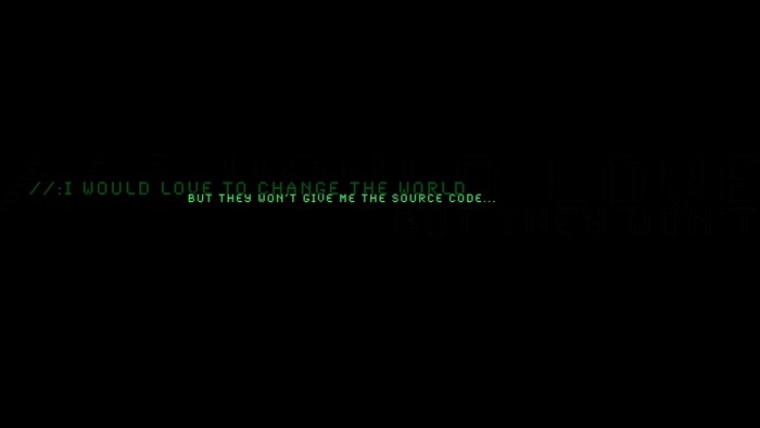 Quote about changing the world and source code