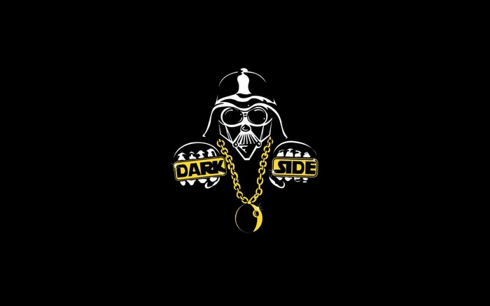 Darth Vader from Star Wars with "Dark Side" chain