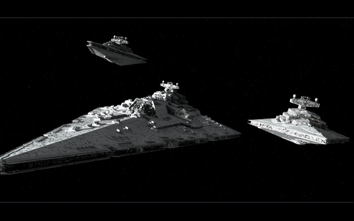Star Wars Imperial Star Destroyers in space