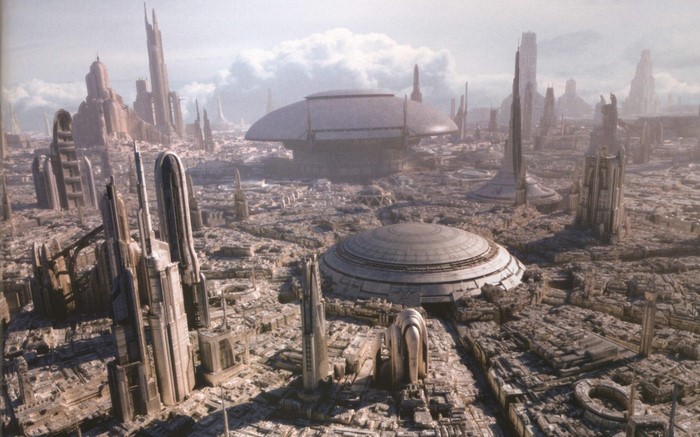 Coruscant cityscape from Star Wars