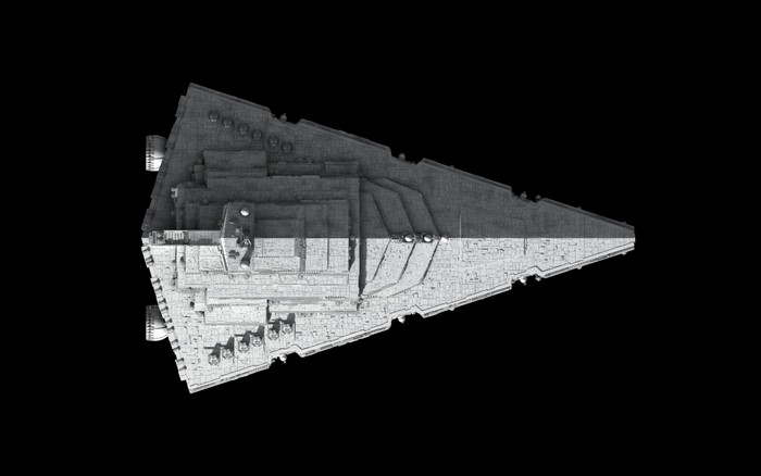 Star Wars Imperial Star Destroyer from above