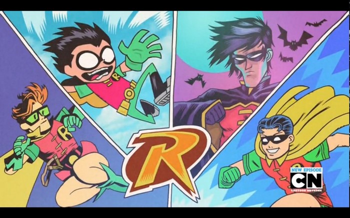 Robin from Teen Titans comic book illustration