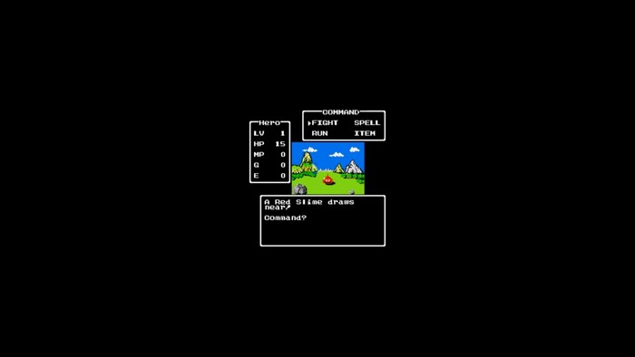 Hero from Dragon Quest battle screen