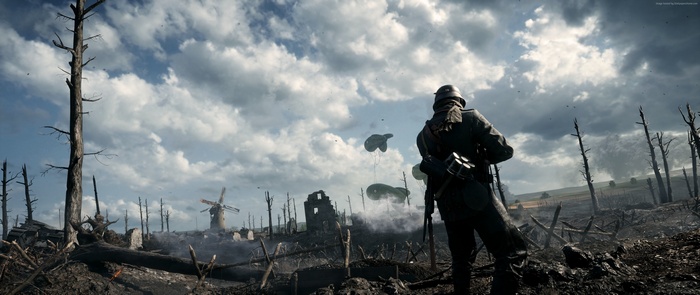 Soldier in Battlefield 1 during World War I