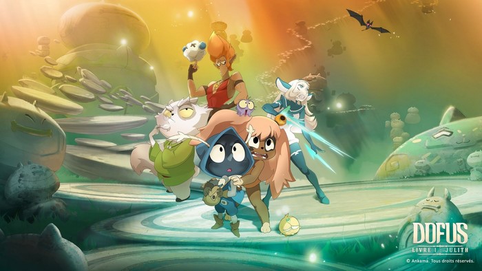 Dofus Livre 1 Julith characters in a fantasy landscape